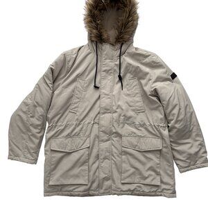SEAN JOHN Utility Parka Faux Fur Coat Jacket Stone Beige 3XL